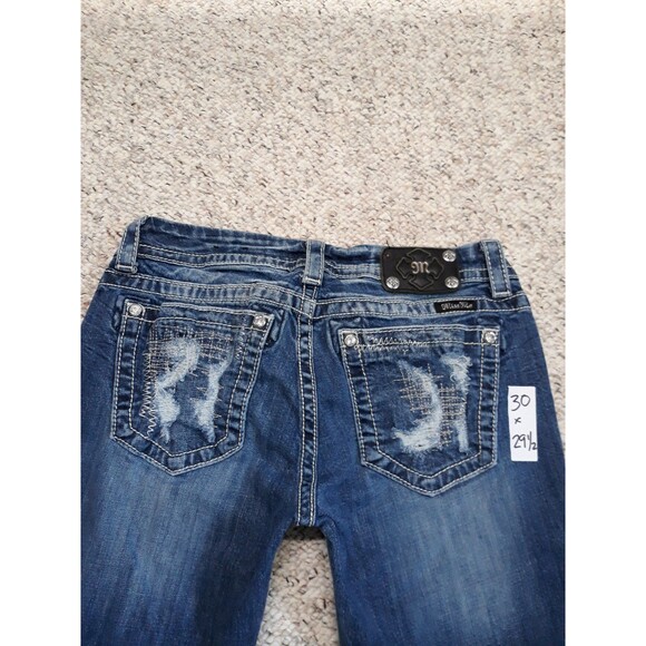 Miss Me Denim - 30x29 1/2 miss me distressed bootcut with bling